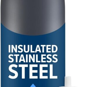 Brita Stainless Steel Premium Filtering Water Bottle, BPA-Free, Reusable, Insulated, Replaces 300 Plastic Water Bottles, Filter Lasts 2 Months or 40 Gallons, Includes 1 Filter, Carbon - 20 oz