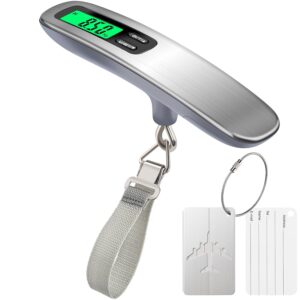 Digital Luggage Scale for Travel, 110lbs (50kg), Portable Weighing Scale for Luggage with LCD Backlit, Suitcase Scale with Luggage Tag, Hanging Baggage Scale, Accuracy 10 Grams