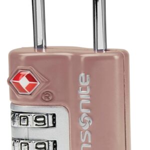 Samsonite 3-Dial Combination Lock, TSA Approved Travel Lock, Dusty Rose