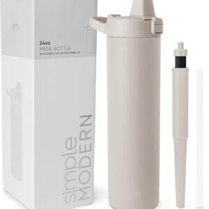 Simple Modern Filtered Water Bottle | Insulated Stainless-Steel Carbon Filter Travel Water Bottles | Reusable for Clean Drinking Water On The Go | 24oz, Almond Birch