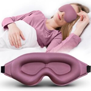 3D Advanced Eye Mask for Sleeping, Ultra Delicate Soft Skin Friendly Eye mask,100% Blackout Sleep Eye Mask for Sleep, Eyelash Extension Sleep mask, Sleeping Eye Masks for Men and Women