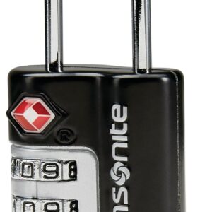 Samsonite 3-Dial Combination Lock, TSA Approved Travel Lock, Black