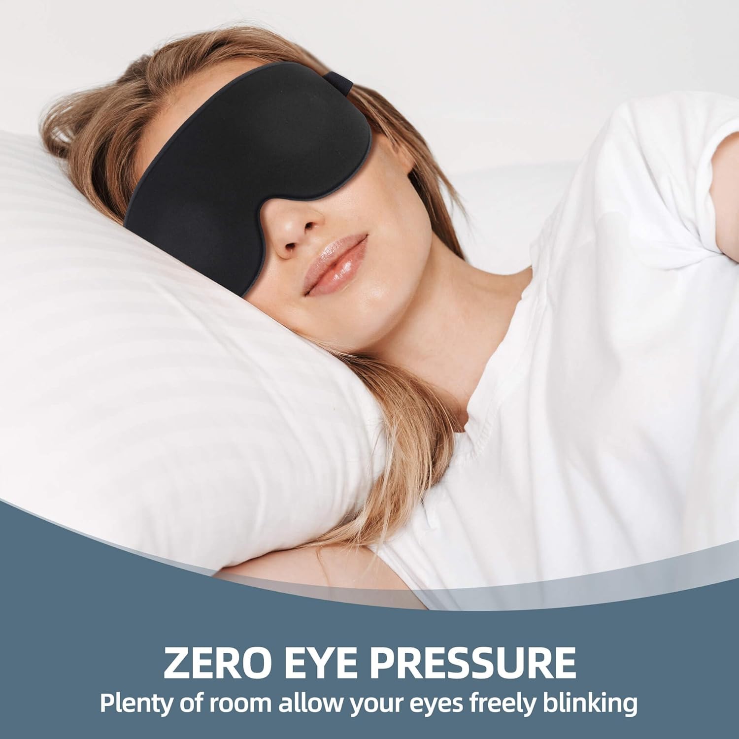 3 Pack 3D Contoured Sleep Eye Mask - with 3 Pack Ear Plugs – Soft Breathable Blackout Sleeping EyeMask for Men Women Adults – Lightweight Zero Pressure Eye Cover for Travel Naps Night Shift Meditation - Image 2
