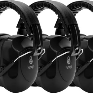 3 Pack Noise Reduction Ear Protection, Hearing Protection Ear muffs SNR 34dB Noise Cancelling Headphones for Adults Kids Autism, Sound Proof Earmuffs for Mowing/Construction/Work