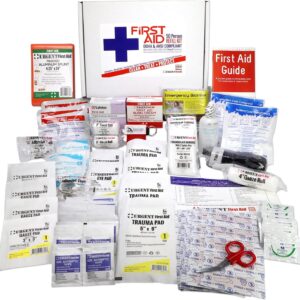 OSHA & ANSI First Aid Kit Refill/Upgrade, 50 Person, 208 Pieces, ANSI 2021 Class B - Includes Splint, Tourniquet, Tools, Single dose and More: Fill Your kit or use to Upgrade to Current regulations…