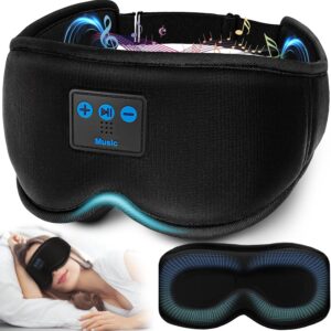 Sleep Headphones, HILDCROA Sleep Mask with Bluetooth Headphones, Sleeping Headphones for Side Sleeper, Bluetooth Eye Mask for Sleeping, Meditation & Travel