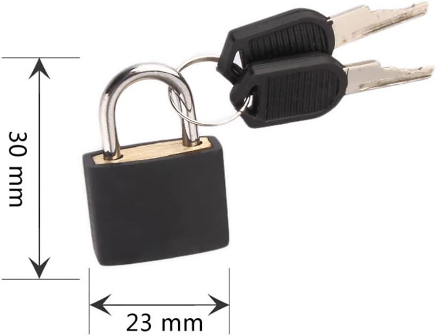 4 Pcs Small Metal Luggage Padlocks Mini Suitcase Locks Classroom Matching Game Locks with Keys for School Gym Black - Image 2