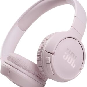 JBL Tune 510BT - Bluetooth headphones with up to 40 hours battery, microphone for call, foldable and comfortable, Android and iOs compatible (Rose)