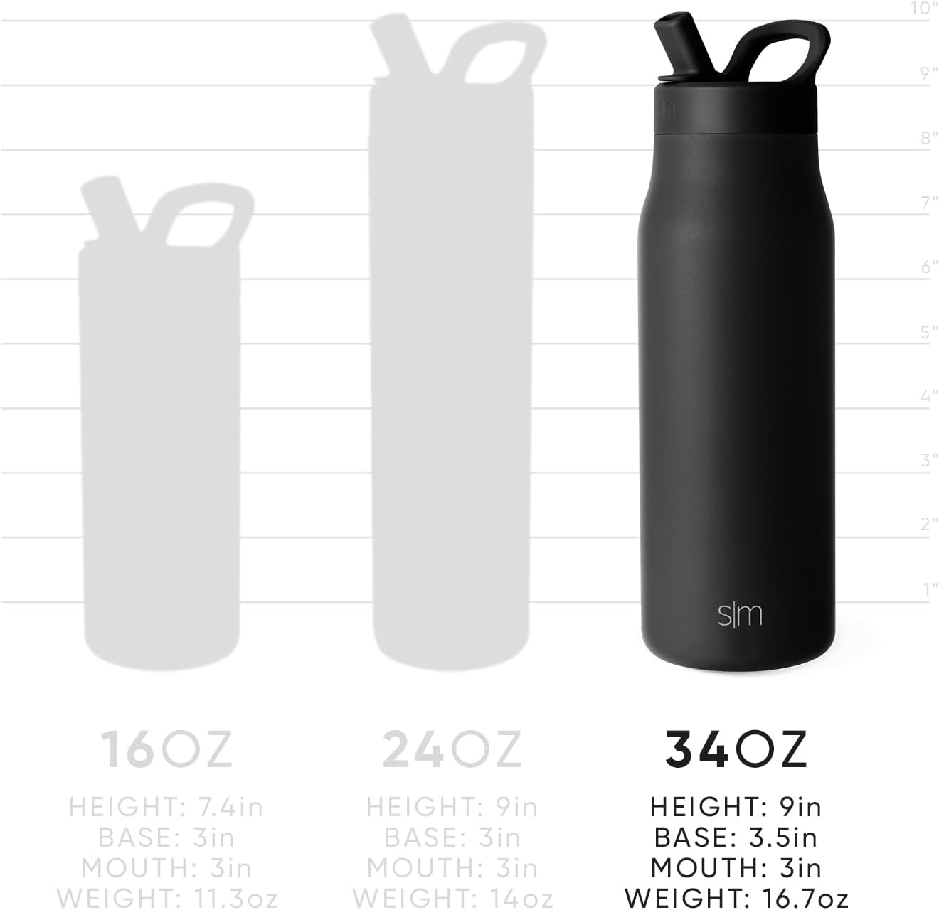 Simple Modern Water Bottle with Straw lid | Insulated Stainless Steel Thermos | Reusable Travel Water Bottles for Gym & Sports | Leak Proof & BPA Free | 34oz, Almond Birch - Image 4