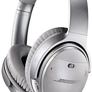 Bose QuietComfort 35 II Noise Cancelling Bluetooth Headphones— Wireless, Over Ear Headphones with Built in Microphone and Alexa Voice Control, Silver