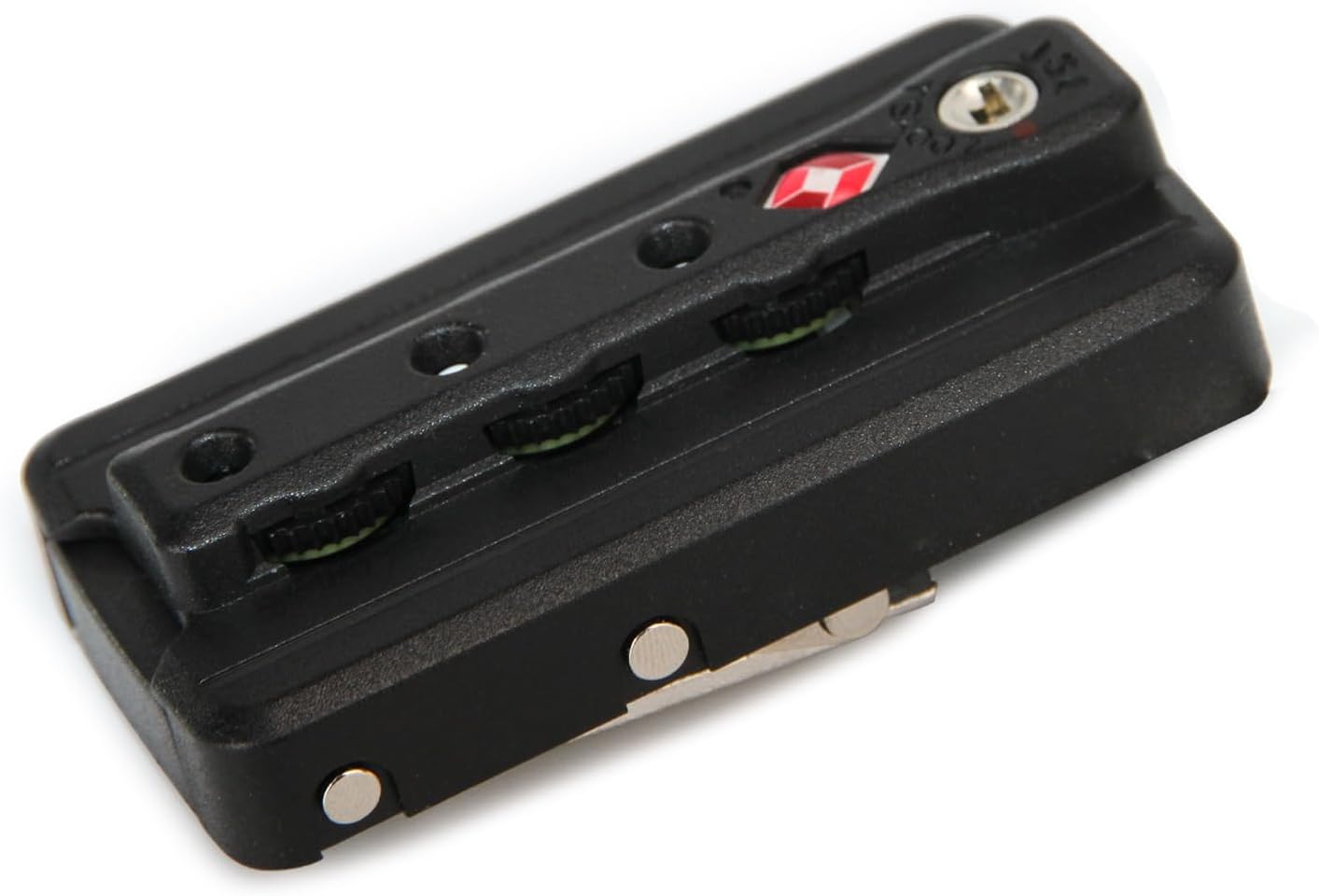 2-Pack TSA Approved Luggage Locks, 3-Digit Combination Replacement Lock for Zipperless Aluminum Suitcase, External Mount Travel Lock for Hard Shell Luggage (Black) JS-6050 - Image 5