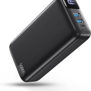 PIFFA 50000mAh Portable Charger Power Bank,22.5W Fast Charging Portable Phone Charge USB-C PQ3.0 QC4.0,LED Display, Battery Pack for iPhone 17/16/15 Pro Samsung Google, for Travel Camping Essential