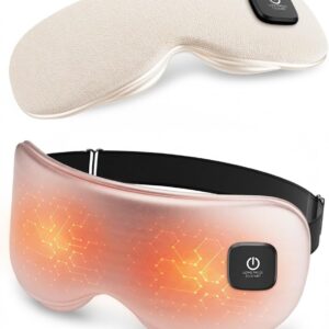 Heated Eye Mask - Cordless Eye Mask for Dry Eyes, Eye Relief, Improved Sleep, Washable Eye Heating pad for Travel and with Replaceable Shell