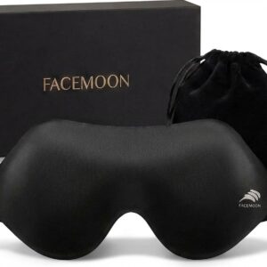 Eye Masks for Sleep Light Blocking: Lightweight 3D Contoured Sleep Mask for Men - Zero Pressure Blindfold Airplane Travel Essentials - Perfect for Night Shift Meditation College Dorm (Black)