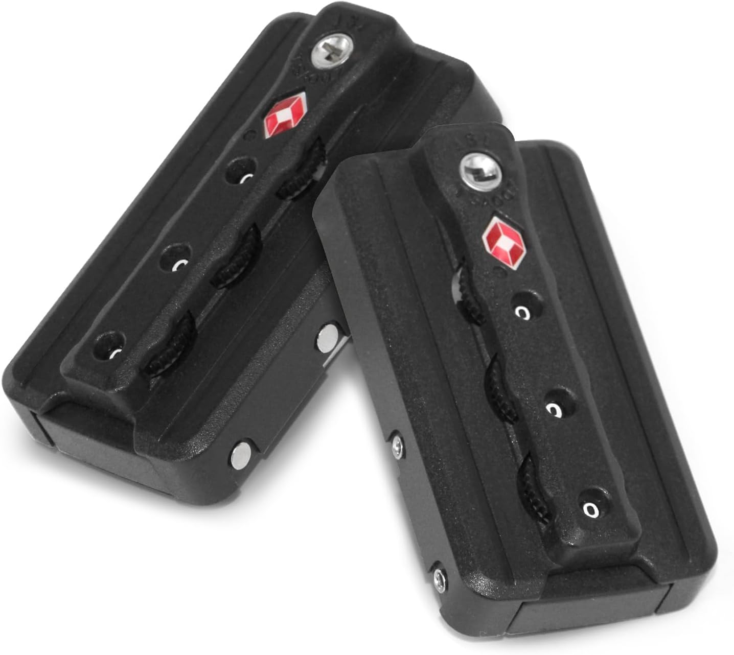 2-Pack TSA Approved Luggage Locks, 3-Digit Combination Replacement Lock for Zipperless Aluminum Suitcase, External Mount Travel Lock for Hard Shell Luggage (Black) JS-6050 - Image 2