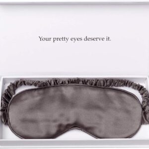 Silk Sleep Mask Light Blocking Luxury 100% Mulberry 19mm Silk Eye Mask Eye Cover Blindfold Ultra Soft Light & Comfy Anti Aging Skin Care with Travel Bag Gift Package