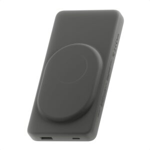 Clemm Portable 10000 mAh Wireless Power Bank, Travel Essential, Quick Charging for iPhone 16/15/14/13/12/11/X, Samsung Galaxy, iPad, Google Pixel & More - USB-C × 1 & USB-A × 1, Graphite