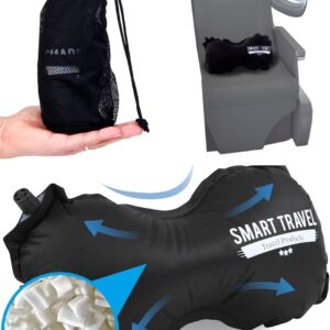 SmartTravel Travel Products Inflatable Travel Lumbar Pillow for Airplane Seat – Adjustable Lower Back Support Cushion for Long Flights