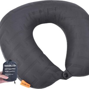 TREKOLOGY Inflatable Neck Pillow for Traveling - Inflatable Travel Pillow for Airplanes - Neck Air Pillow, Blow Up Travel Pillows for Neck Support