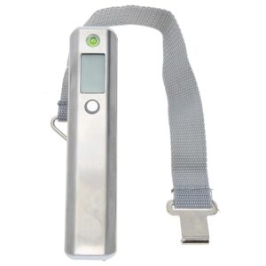 Toyvian Digital Luggage Scale Portable Electronic Weight Scale with Tape Measure 50kg Capacity for Travel Suitcases and Packages