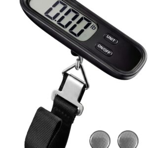 LUGGEX Luggage Weight Scale, Suitcase Scale, Luggage Scale Travel Digital, Travel Scale with Large LCD Display, Portable & Battery Included (Black, 1 Pack)