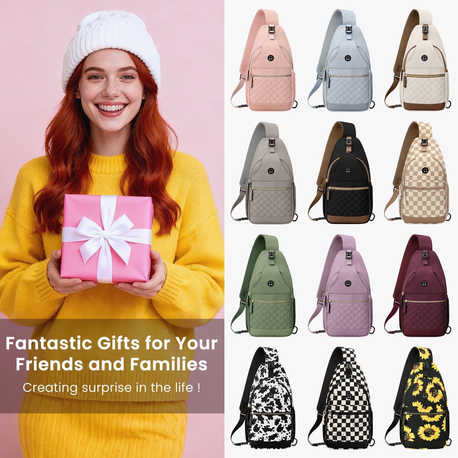 Small Crossbody Purses Bags for Women Men Travel, Chest Sling Bag Women Casual Cross Body Bag for Woman Sling Backpack - Image 6