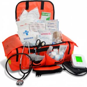 EMT 1st 362 Pcs Emergency Responder First Aid Kit with 40 Unique Items & First Aid Guide Book, Large First aid kit for car, Travel & Home - Emergency Bag for Hiking, Camping, Backpacking and Outdoor