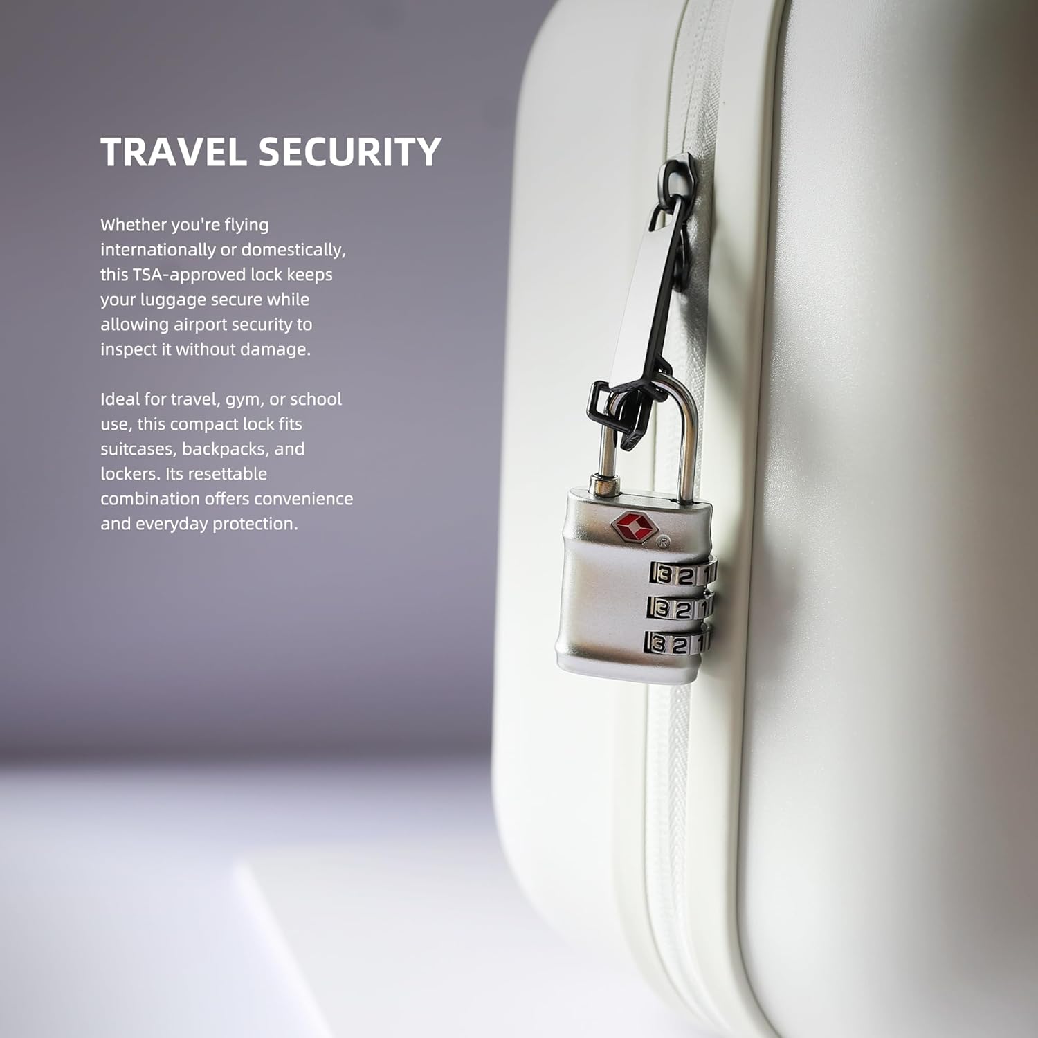 Luggage Locks TSA Approved, Small Padlock Combination for Travel Essentials, TSA Locks for Luggage, Gym Locker, Suitcase, Zipper, Gun Case, Candados para Locker, Outdoor Fence, Shed - Image 5