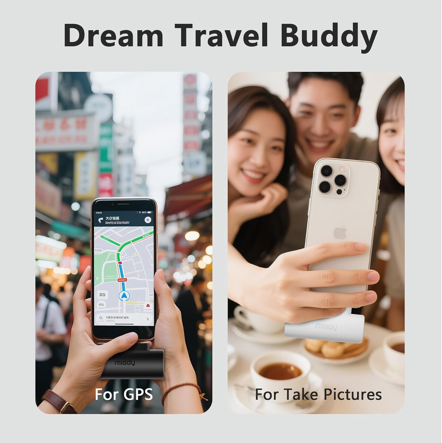 Miady 2-Pack 5000mAh Mini Portable Charger with Built-in Type C Connector, 5V 2.4A USB-C Output Fast Charging Small Power Bank, Compact Battery Pack Compatible with iPhone 17/16/15 Galaxy S24/S22 iPad - Image 3