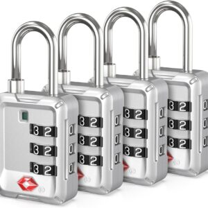 Forge Travel Lock,TSA Approved Luggage Locks for Air Travel, Gym Lockers, School Lockers, Pelican Cases, Gun Case, Easy Read Dials, Durable Alloy Body