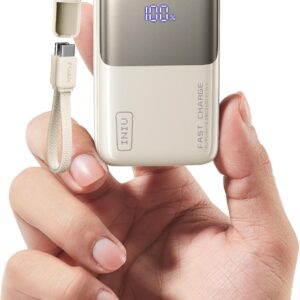 INIU Pocket Size Portable Charger, Ultra Small 10000mAh 45W PD Power Bank, Fast Charging Battery Pack, Travel Essentials Powerbank for iPhone 17 16 Pro Air, Xiaomi 17 Pro Max 16 15 14, S24 etc