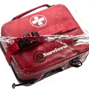 Surviveware 184 Pcs Comprehensive Waterproof Premium Survival First Aid Kit - Medical Emergency Kit for Travel Camping Gear, Home Essentials & Outdoor Emergencies - Survival Kit