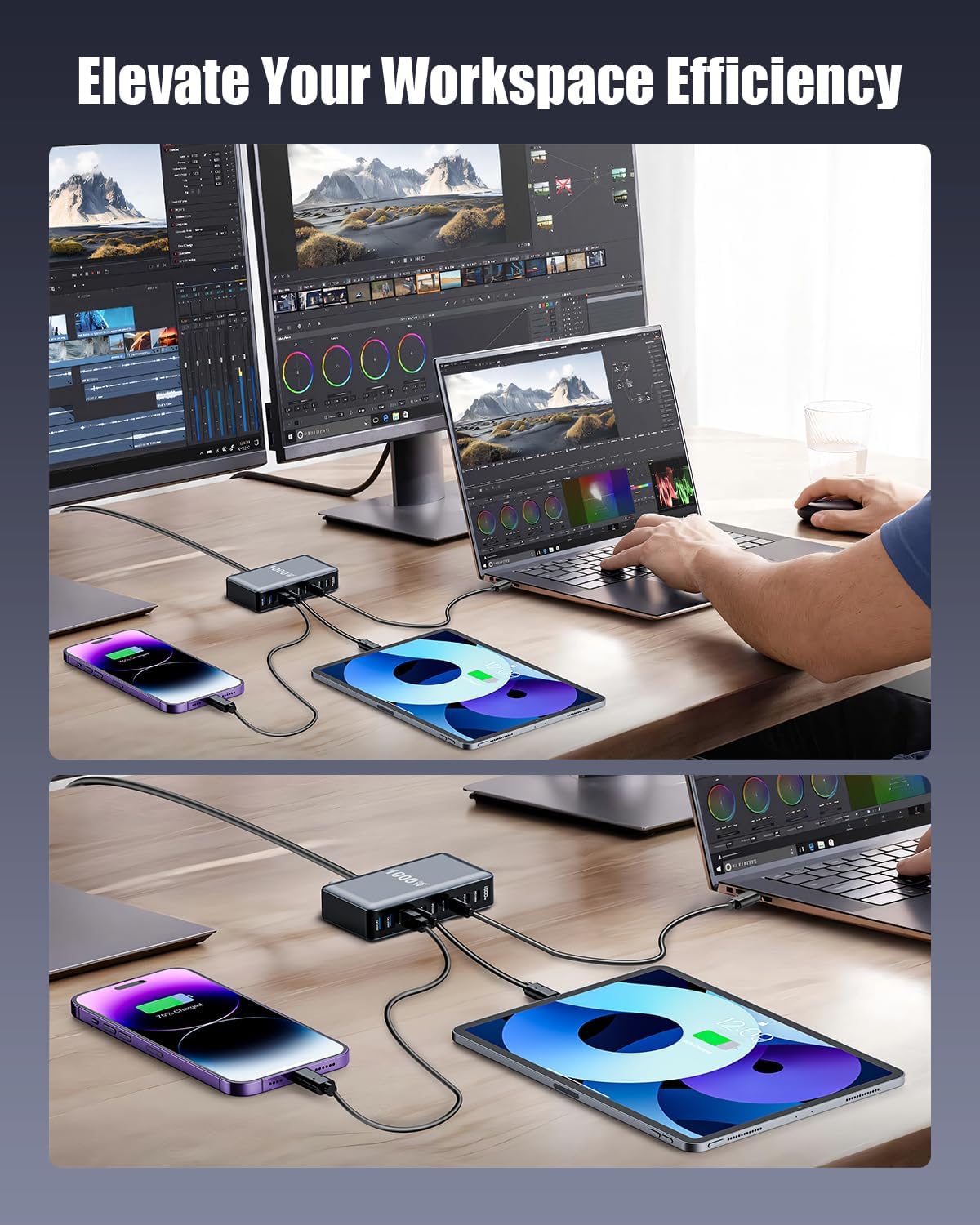 1000W USB C Charger Block,10-Port USB C Charging Station GaN IV Travel Essentials Multiple Port Charging Station,140W Laptop Fast Charger Adapter for MacBook Pro/Air,DELL,iPad,iPhone,Samsung Galaxy - Image 6