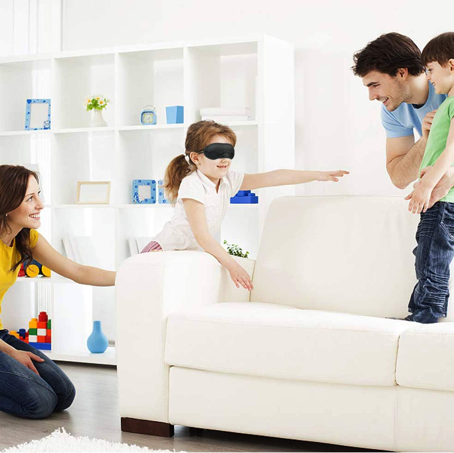 12 Pcs Eye Mask Sleep Blindfold with Nose Pad and Elastic Strap for Travel Sleep, Game Sleeping, Black - Image 5