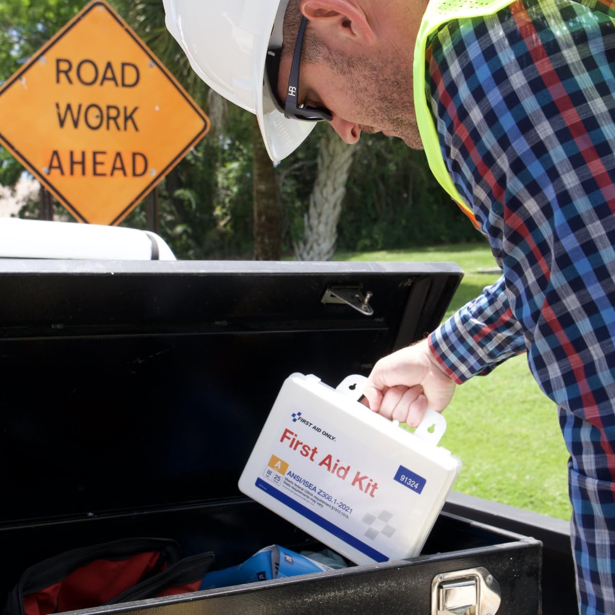 First Aid Only 91324 ANSI A 2021 and OSHA Compliant First Aid Kit, 25-Person Emergency First Aid Kit for Business, Home, Car, and Worksites, 94 Pieces - Image 6