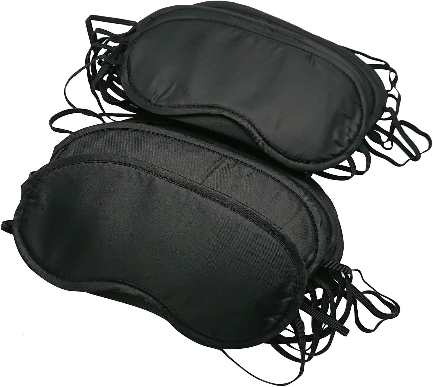 12 Pcs Eye Mask Sleep Blindfold with Nose Pad and Elastic Strap for Travel Sleep, Game Sleeping, Black - Image 4