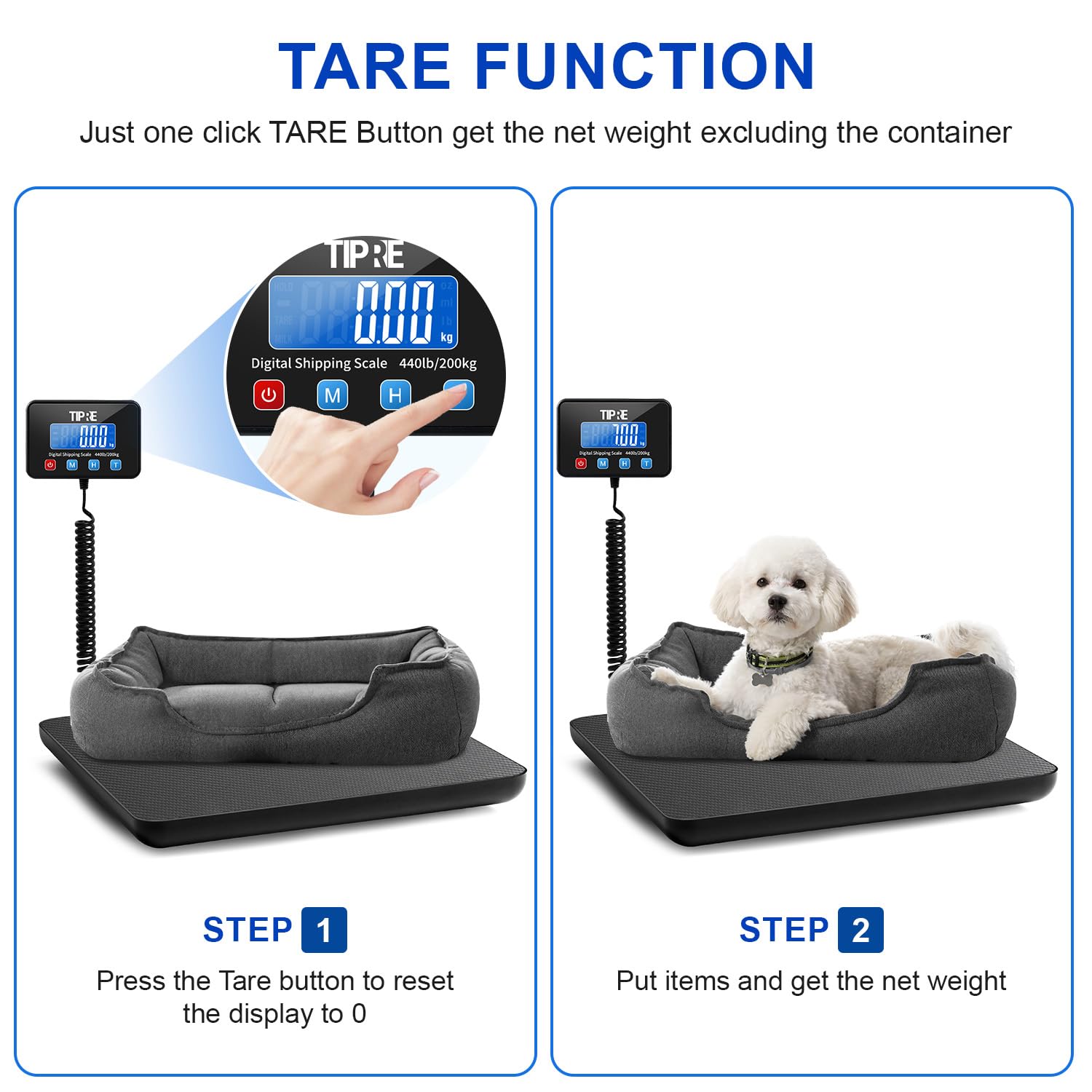 Digital Shipping Postal Scale 440lb/0.5oz Accuracy! Lightweight Carbon Fibre Commercial Weight Scale for Package, Small Business, Mail, Warehouse, Home, Luggage, Battery&Charging Cable Included - Image 6
