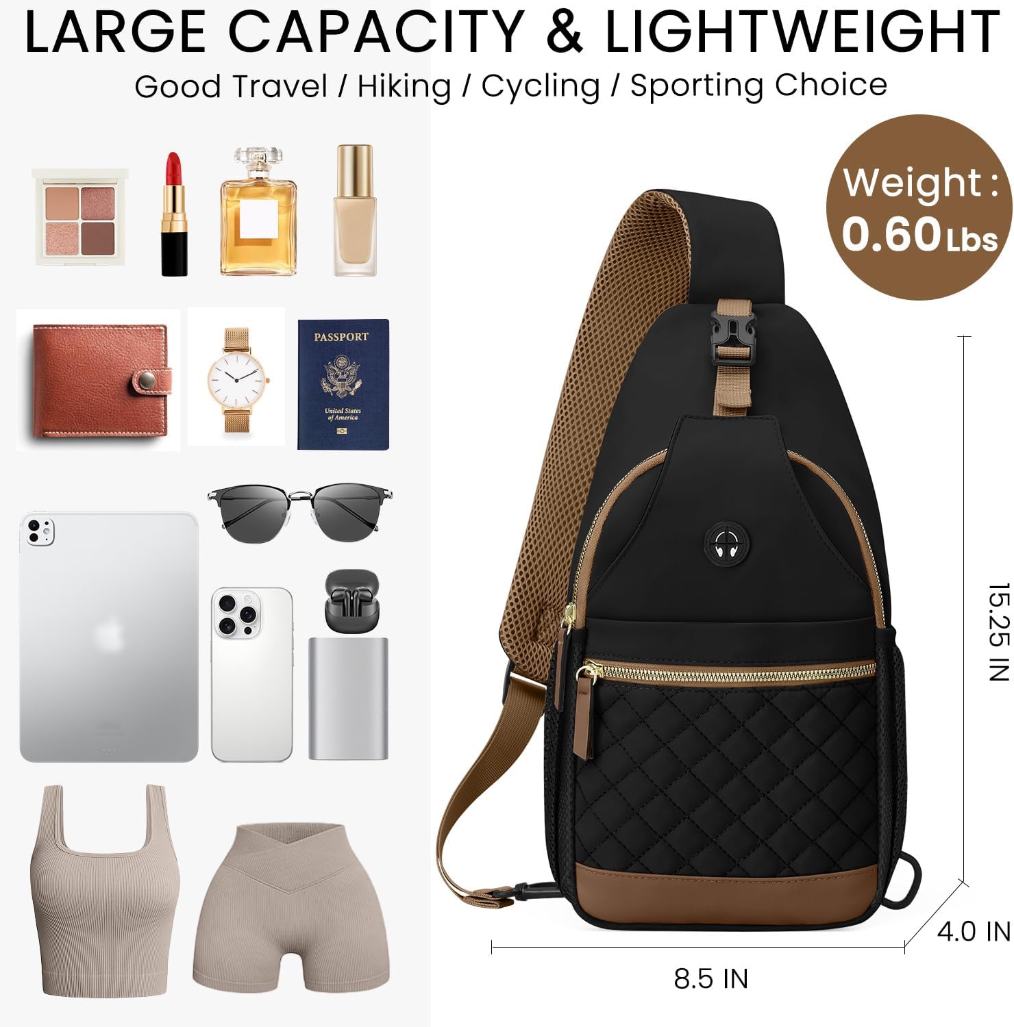 Small Crossbody Purses Bags for Women Men Travel, Chest Sling Bag Women Casual Cross Body Bag for Woman Sling Backpack - Image 2