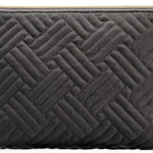 BAGSMART Small Cosmetic Bag, Elegant Roomy Makeup Bags,Great Gifts for Women,Travel Waterproof Toiletry Bag Accessories Organizer Gifts(Black-1pcs)