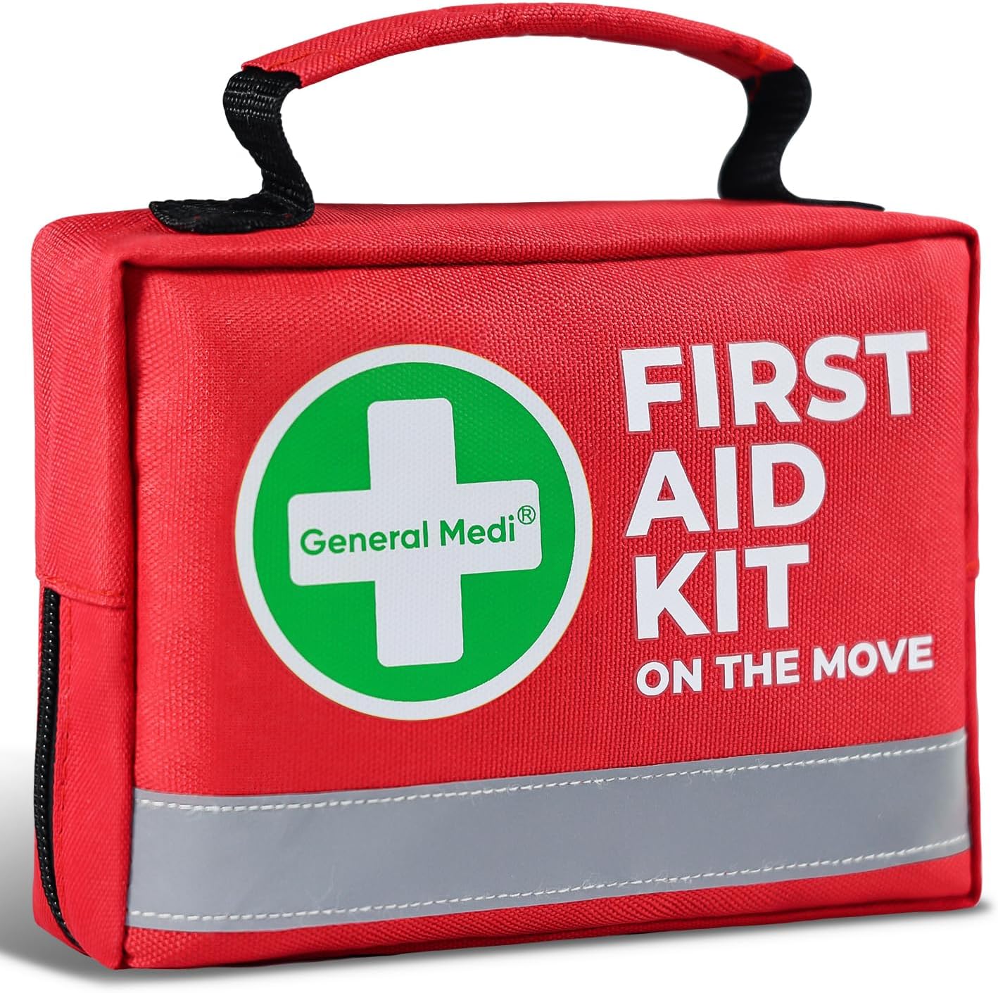 General Medi First Aid Kit - 150 Pieces Small Compact First Aid Kit Bag - Includes Instant Cold Pack, Emergency Blanket for Travel, Home, Office, Vehicle, Camping