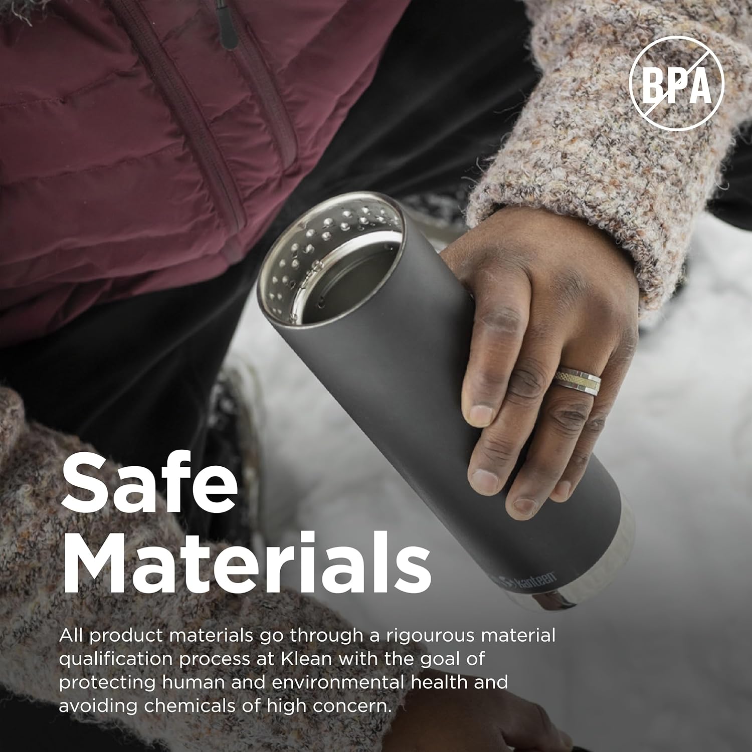 Klean Kanteen TKWide Insulated Water Bottle with Twist Cap - Reusable Travel Water Bottle with Stainless Steel Straw - Perfect for Sports & the Office - Black, 20 oz - Image 6