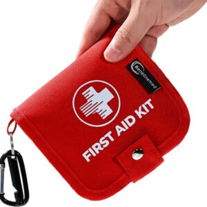 Mini First Aid Kit - 137 Piece Small Emergency Medical Kit for Home, Car, Travel, Camping & Outdoor Activities(Red)