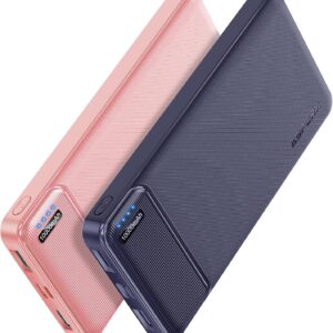 AsperX 2-Pack 10000mAh USB C Output Portable Charger Power Bank Fast Charging, Portable Battery Bank External Battery Pack for iPhone, Samsung, Google LG and Heated Vest