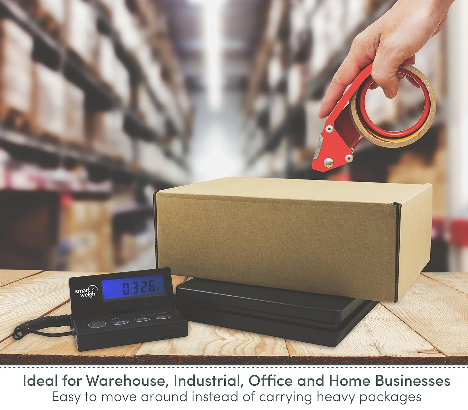 Smart Weigh Digital Postal Shipping Scale, 110lb/50kg to 0.1oz/2g Precision, Hold Function, Separate Wall-Mount Screen, AC Adapter & Batteries Included - Image 8