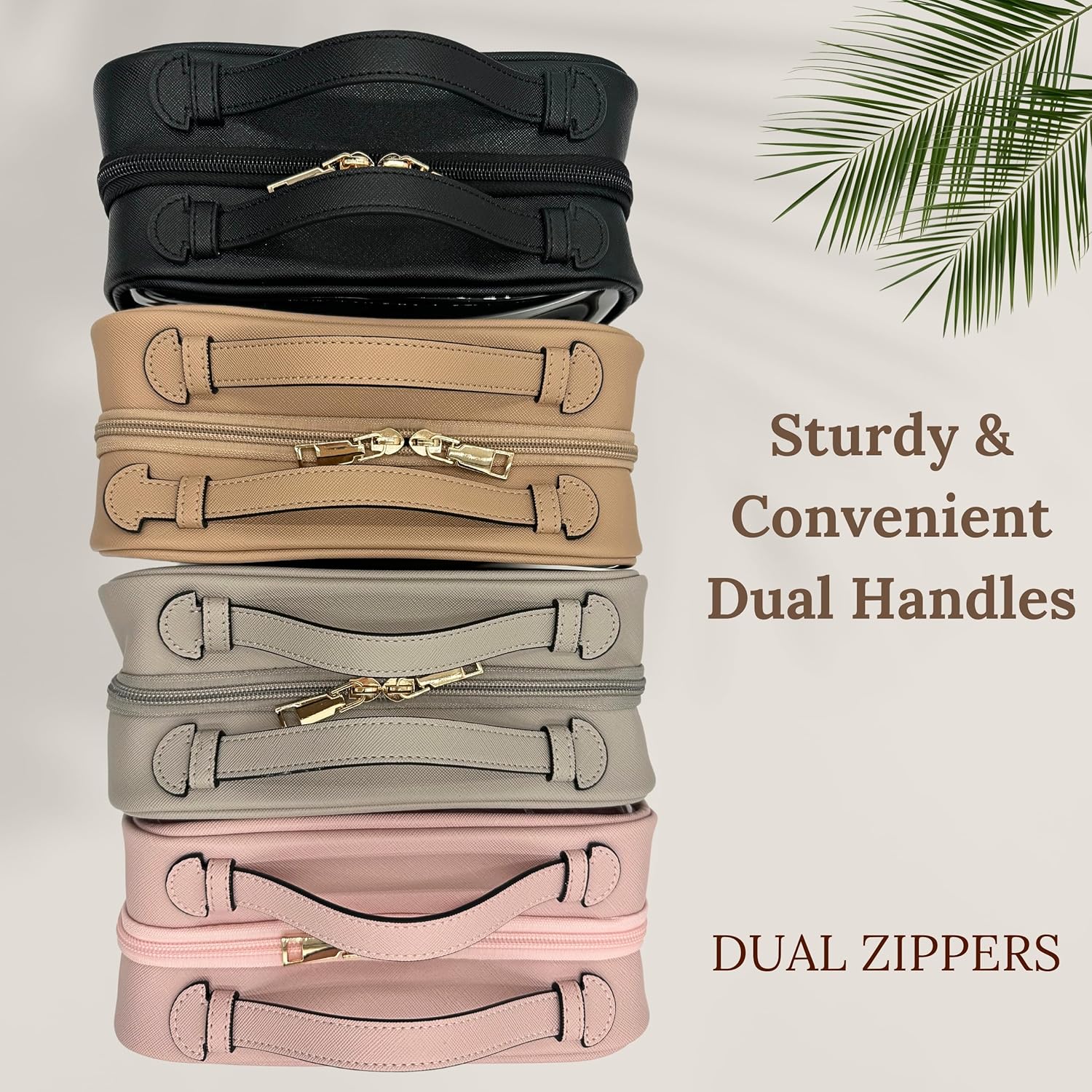 JAZD Clear Makeup Bag Toiletry Bag for Women Cosmetic Case Large Capacity Travel Make Up Bag Organizer Transparent Storage Compartment TSA Approved - Image 6