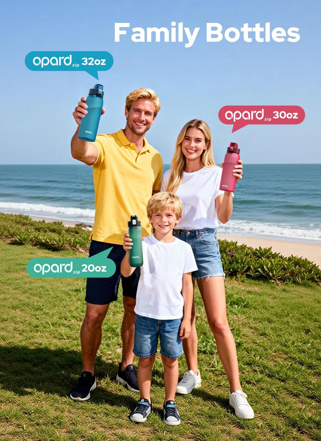 Opard Zip 20oz Plastic Water Bottle Dishwasher Safe, Leakproof Flip-Top Lid, BPA Free Tritan, Wide Mouth Reusable Kids Water Bottle for School Hiking Commuting Outdoor Travel and Gym - Image 8