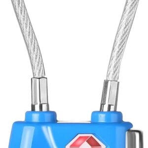 ZHEGE TSA Wire Lock for Travel, Luggage, Suitcase, Baggage, Backpack, Pistol Case (Blue)