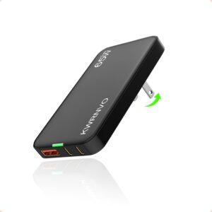 Flat USB Wall Charger, Multi Ports Charger Block with 2×USB-C and 1×USB-A Ports, Ultra-Slim Flat Wall Plug Fast Charger for MacBook Pro/Air, Pixelbook, iPad Pro, iPhone 16/15/14 (Black, 65W)