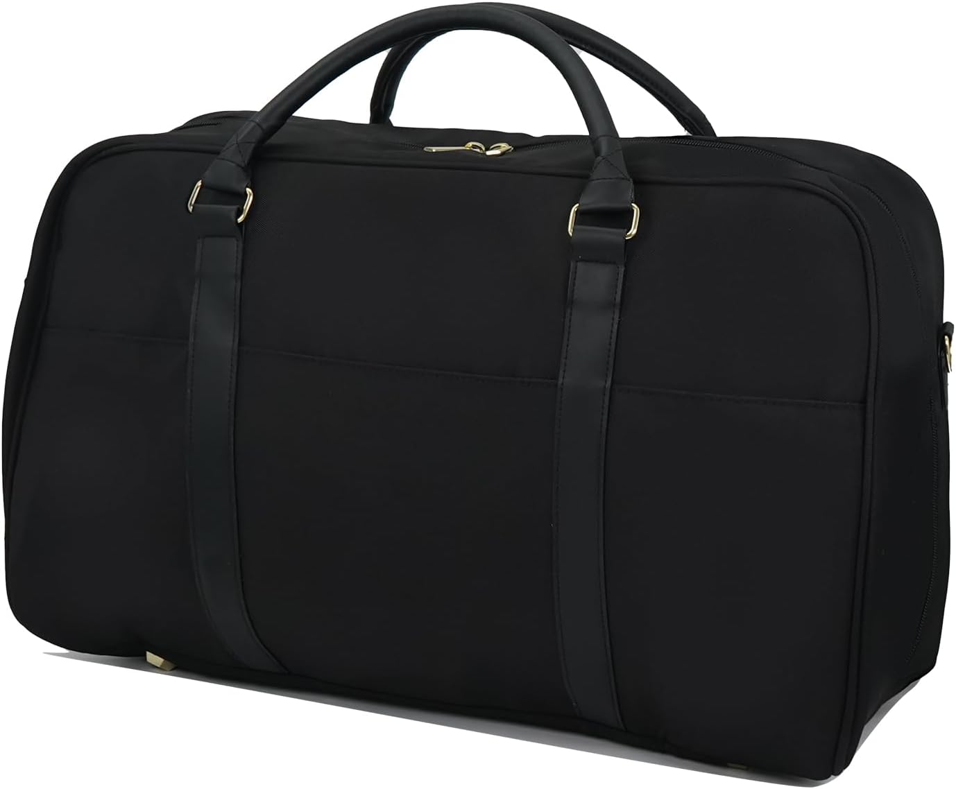 Travel Duffle Bag for Women & Men - Weekender Overnight Bag, Large Carry-On Gym Bag, Sports Duffel, Hospital Bag, Yoga Tote,Work Bag & Trolley Sleeve (Black)