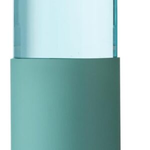 34oz Glass Water Bottles with Silicone Sleeve, BPA Free Water Bottle Glass with Leak-Proof Lid, Reusable Water Bottle for Hot & Cold, Ideal for Hiking Travel Gym office (Green)